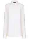 Dolce & Gabbana Silk Crepe De Chine Shirt In White
