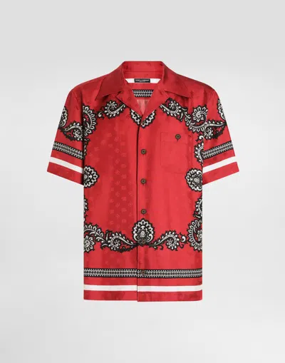 Dolce & Gabbana Silk Shirt With Bandanna Print