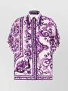 Dolce & Gabbana Silk Shirt With Bold Floral Print In Multi