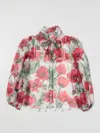Dolce & Gabbana Silk Shirt With Floral Print In Multicolor
