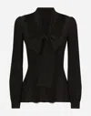 Dolce & Gabbana Charmeuse Shirt In Black