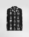 Dolce & Gabbana Dolce&gabbana Liquor Print Silk Twill Camp Shirt In Print