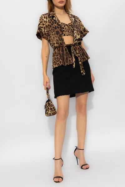 DOLCE & GABBANA DOLCE & GABBANA SILK SHIRT WITH SHORT SLEEVES
