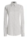 Dolce & Gabbana Silk Shirt With Striped Print Clothing In White