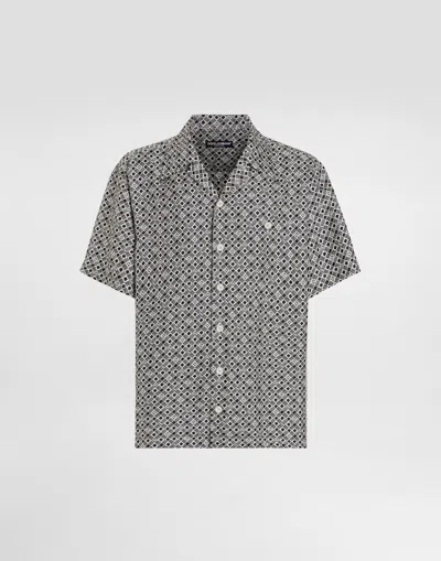 DOLCE & GABBANA SILK SHIRT WITH TIE PRINT