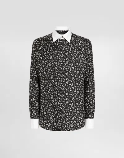 Dolce & Gabbana Silk Shirt With Tie Print