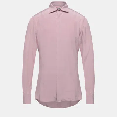 Pre-owned Dolce & Gabbana Silk Shirts 39 In Pink