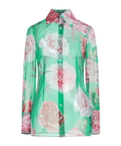 Dolce & Gabbana Silk Shirts In Green
