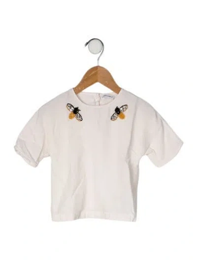 Pre-owned Dolce & Gabbana Babies' Silk Short Sleeve Top In Neutral
