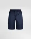 Dolce & Gabbana Bermuda-shorts Aus Leinen In Blue