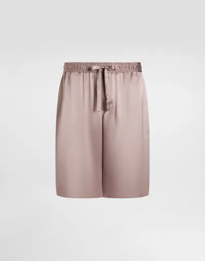 Dolce & Gabbana Silk Shorts In Pink