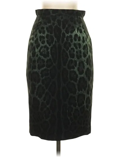 Pre-owned Dolce & Gabbana Silk Skirt In Green