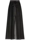 Dolce & Gabbana Black Silk Chiffon Maxi Skirt In Schwarz
