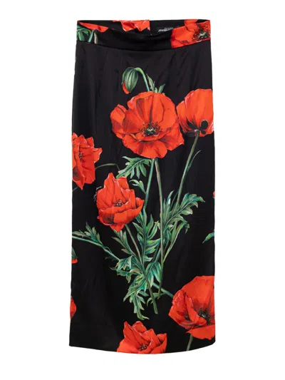 Dolce & Gabbana Silk Skirt With Print