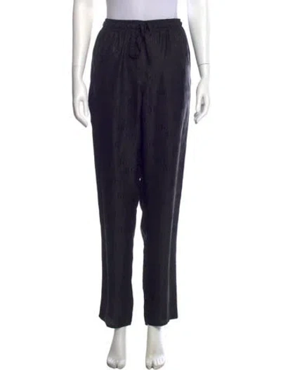 Pre-owned Dolce & Gabbana Silk Straight Leg Pants In Blue