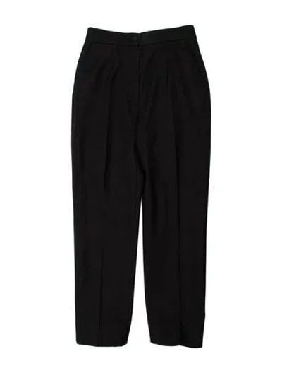 Pre-owned Dolce & Gabbana Silk Straight Leg Pants In Blue