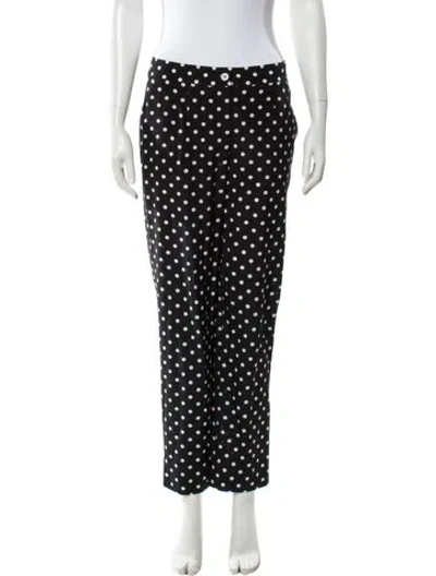 Pre-owned Dolce & Gabbana Silk Straight Leg Pants In Gray