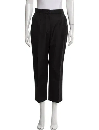 Pre-owned Dolce & Gabbana Silk Straight Leg Pants W/ Tags In Gray