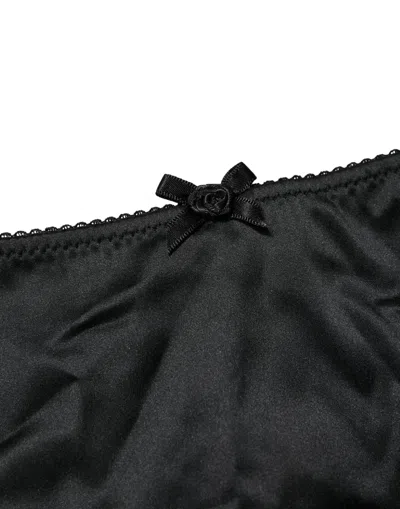 Dolce & Gabbana Silk Stretch Brief In Black
