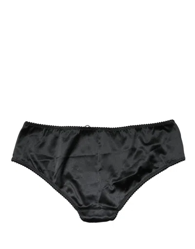 Dolce & Gabbana Silk Stretch Brief In Black