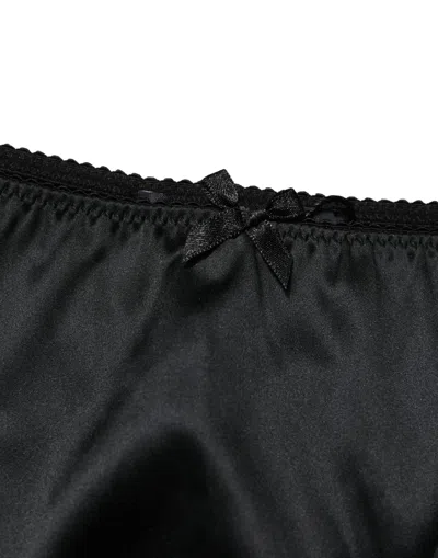 Dolce & Gabbana Silk Stretch Brief In Black