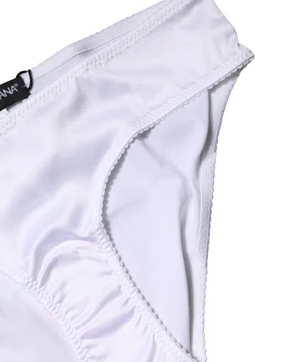 Dolce & Gabbana Silk Stretch Brief In White