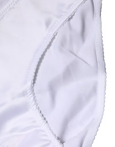 Dolce & Gabbana Silk Stretch Brief In White