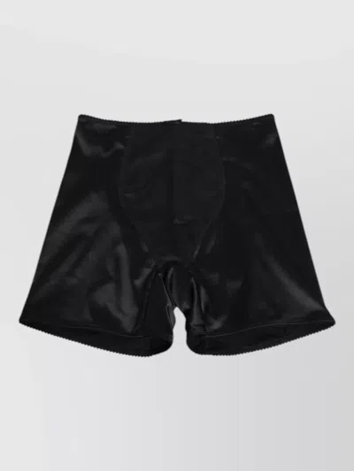 Dolce & Gabbana Silk Stretch Slip Cycling Women Underwear Shorts In Black