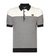 Dolce & Gabbana Dg Patch Striped Knitted Polo Shirt