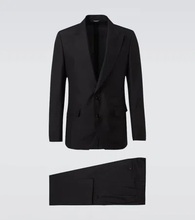 Dolce & Gabbana Silk Suit In Black