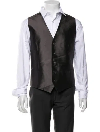 Pre-owned Dolce & Gabbana Silk Suit Vest In Gray