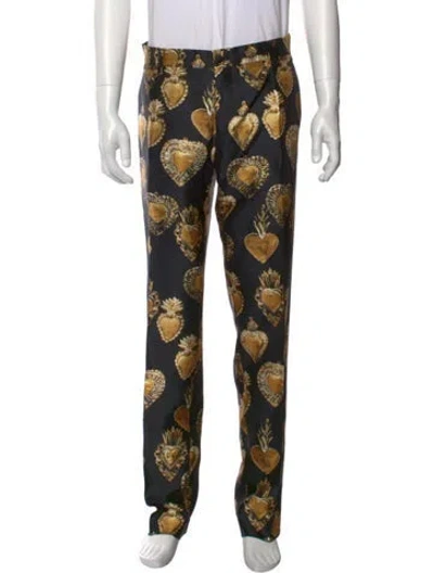 Pre-owned Dolce & Gabbana Silk Sweatpants In Black