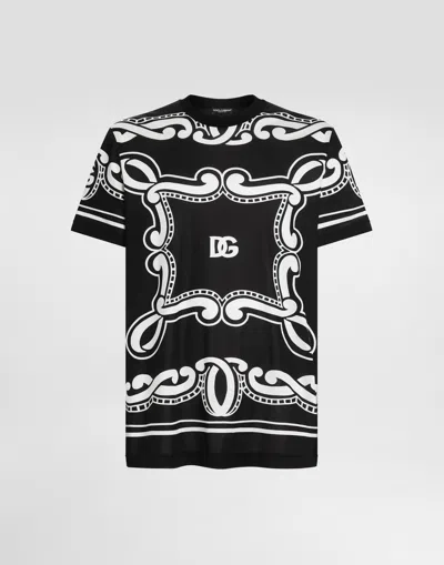 Dolce & Gabbana Silk T-shirt With Bandanna Print