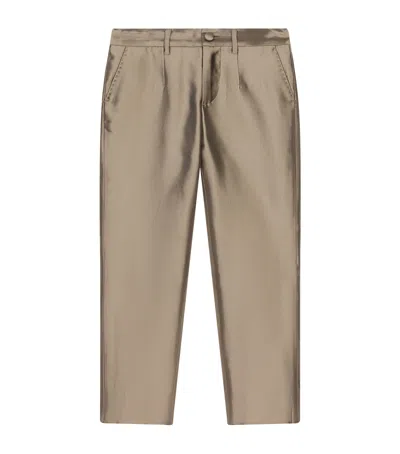 DOLCE & GABBANA SILK TAILORED TROUSERS