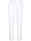 Dolce & Gabbana Tailored Mikado Silk Pants In White