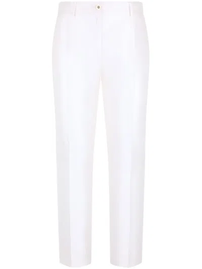 DOLCE & GABBANA SILK TAILORED TROUSERS
