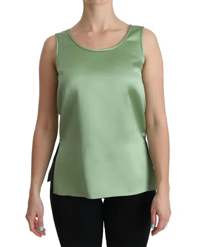 Dolce & Gabbana Silk Tank In Green