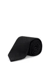 Dolce & Gabbana Silk Loop Jacquard Slim Tie In Black