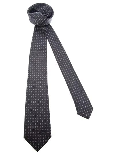 Dolce & Gabbana Silk Tie In Gray