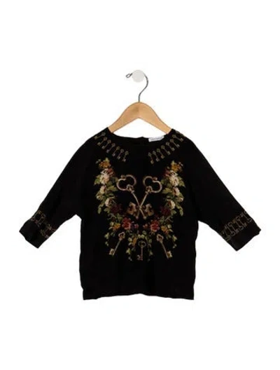 Pre-owned Dolce & Gabbana Babies' Silk Top In Black