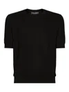 Dolce & Gabbana Dg-embroidered Jersey Crewneck T-shirt In Black