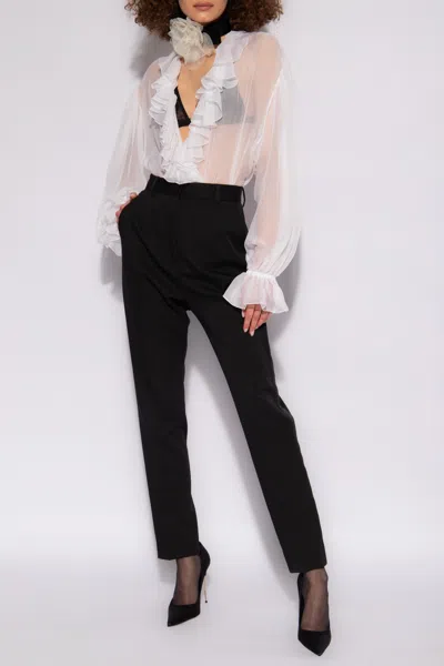 Dolce & Gabbana Silk Top In White