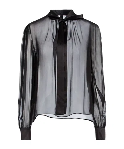Dolce & Gabbana Silk Tops In Black