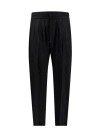 DOLCE & GABBANA SILK TROUSER WITH TON SUR TON MONOGRAM