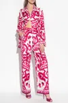 Dolce & Gabbana Maiolica Printed Twill Pajama Shirt In Pink