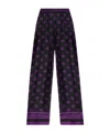 Dolce & Gabbana Silk Trousers In Purple