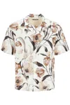Dolce & Gabbana Floral-print Silk Shirt In White/brown