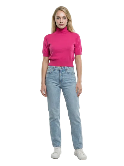 Dolce & Gabbana Silk Turtleneck In Purple