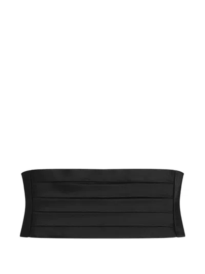 Dolce & Gabbana Silk Tuxedo Cummerbund In Black