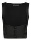 Dolce & Gabbana Double-breasted Scoop Neck Waistcoat In Black